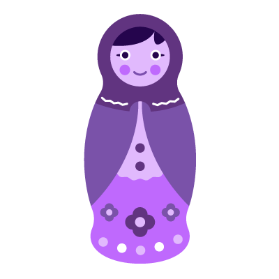 a single babushka doll